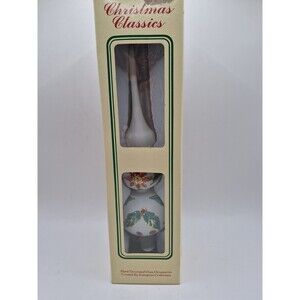 Commodore Christmas Classics Glass Tree Topper Glitter Spire Vintage Decor